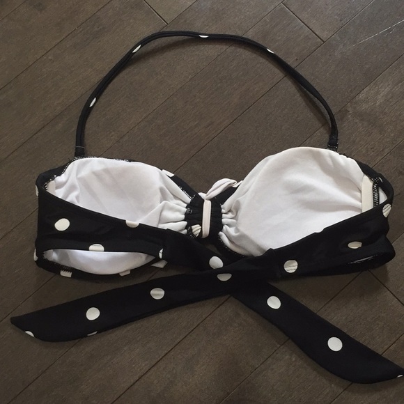 Xhilaration Black and White Polka-Dot Swimsuit Top - Picture 2 of 4